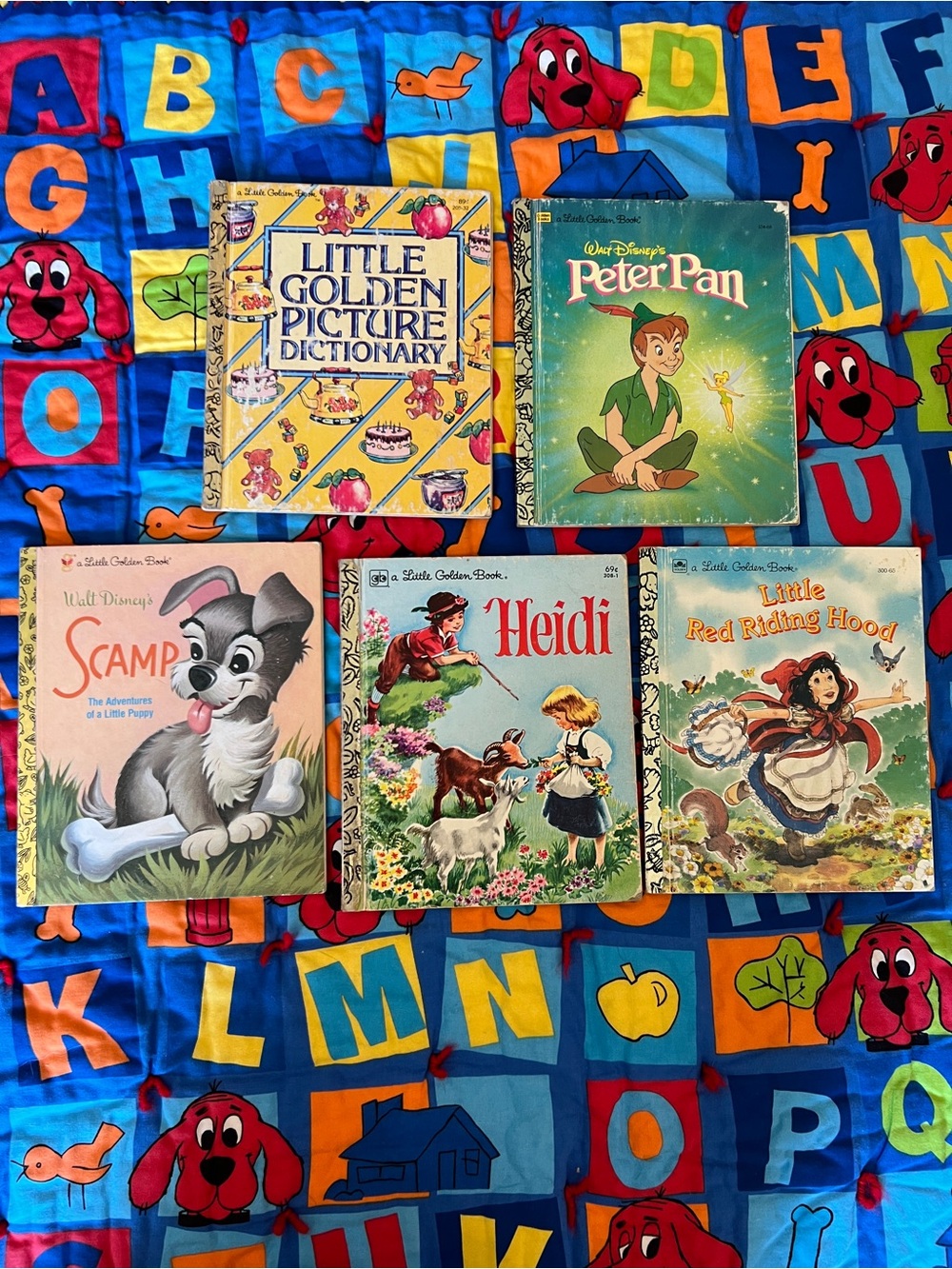 5 vintage little golden book bundle